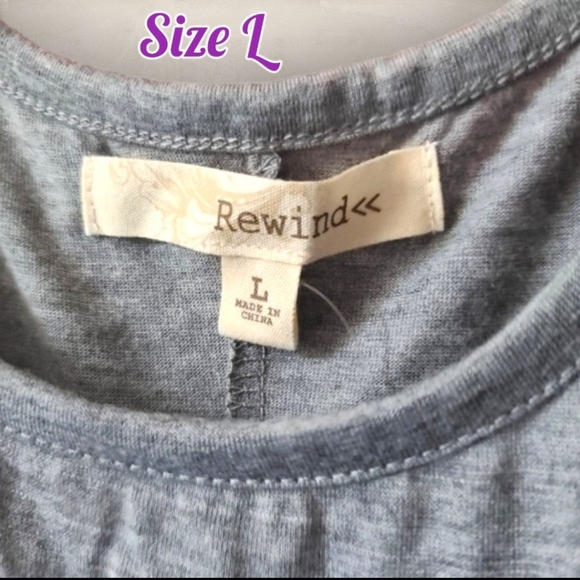 Rewind Gray Knee Length Tank Top Dress Size Large (NWT) - Picture 4 of 10